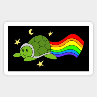 Flying Turtle Rainbow Sticker